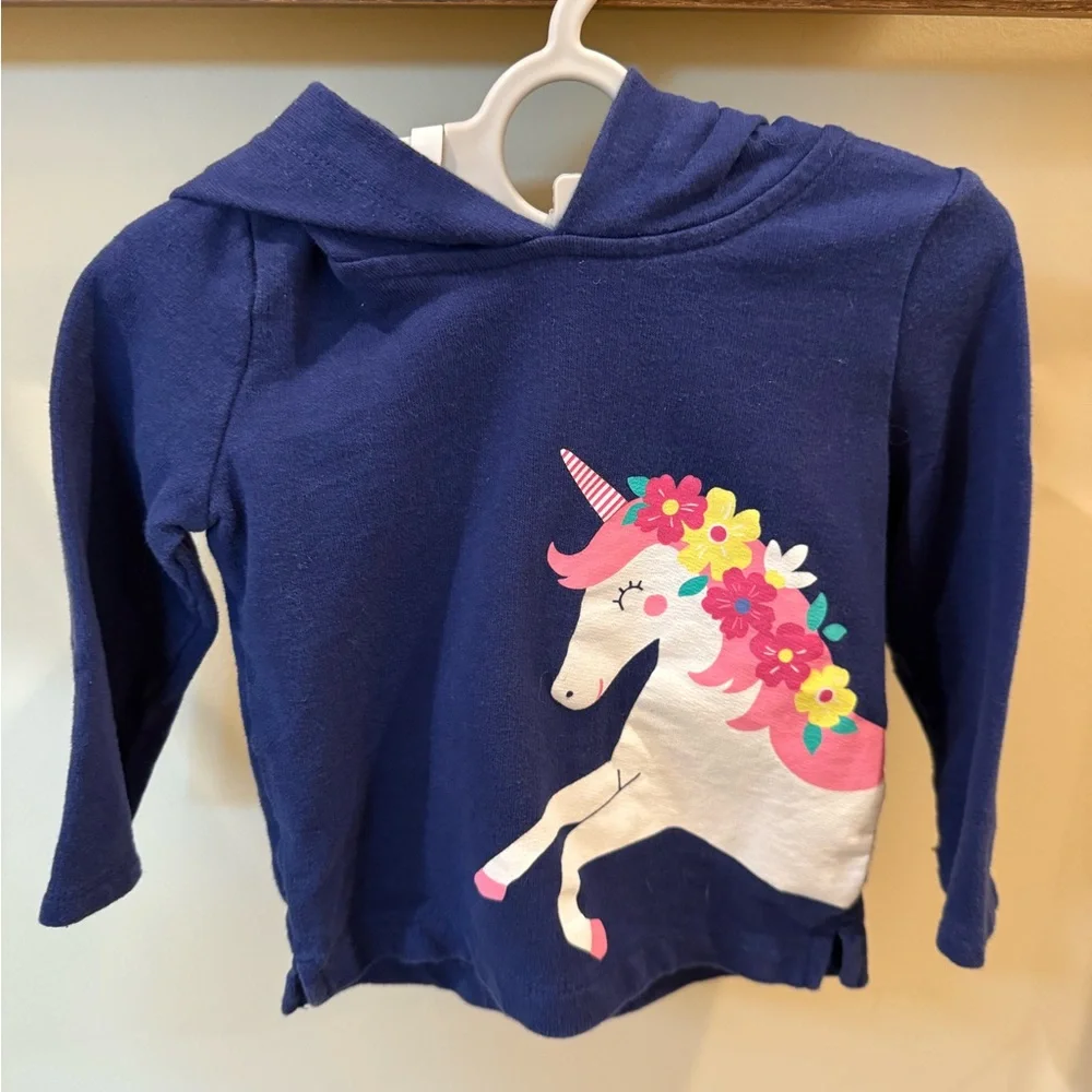 Garanimals Toddler Girls Unicorn Hoodie Sweatshirts and Skirt Bundle